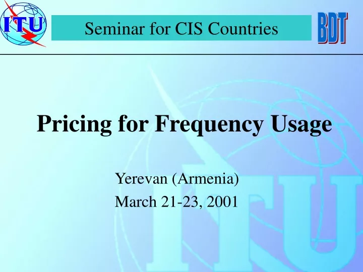 pricing for frequency usage