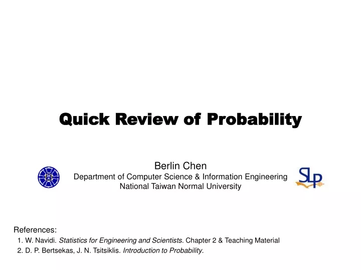 quick review of probability