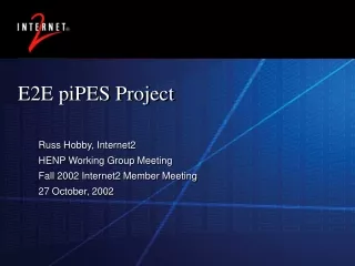 E2E piPES Project