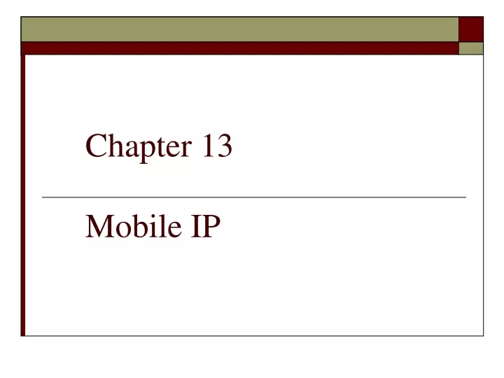 chapter 13 mobile ip