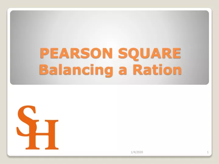 pearson square balancing a ration
