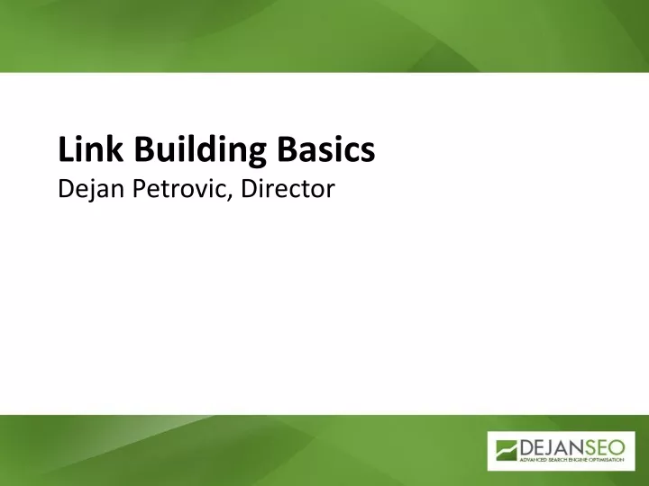 link building basics
