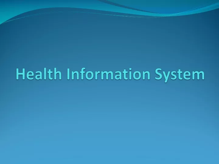 health information system