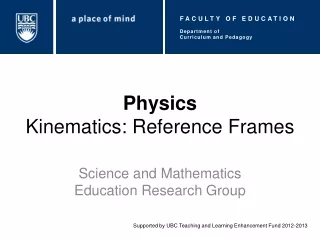 Physics Kinematics: Reference Frames