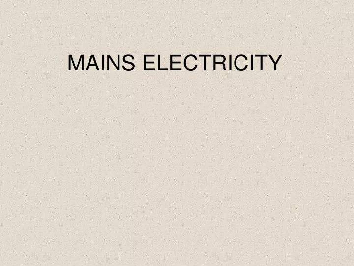 mains electricity