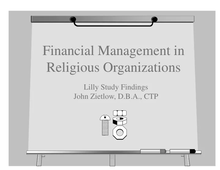 financial management in religious organizations