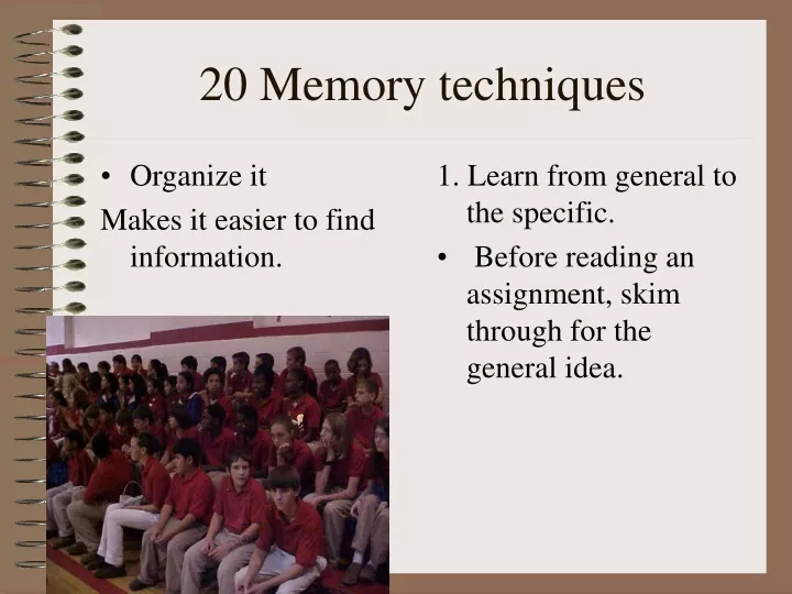 20 memory techniques