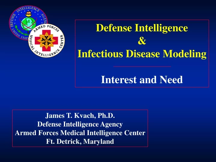 defense intelligence infectious disease modeling