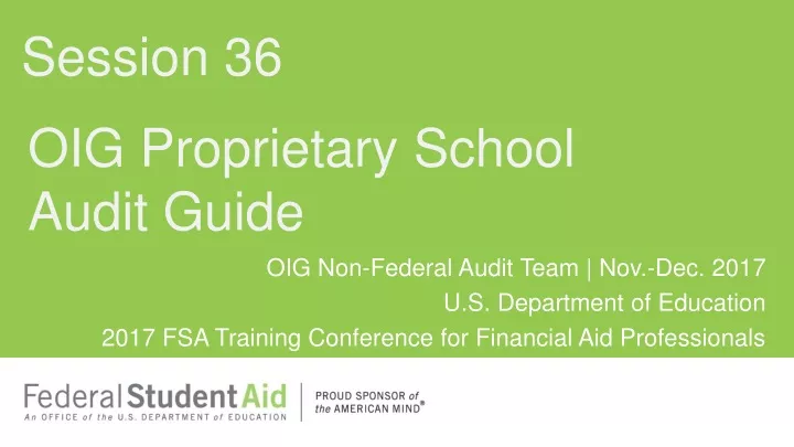 oig proprietary school audit guide
