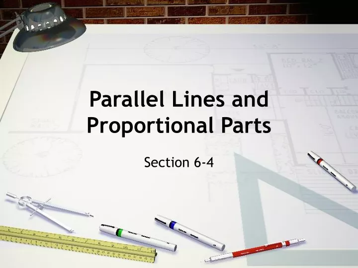 parallel lines and proportional parts