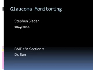 Glaucoma Monitoring