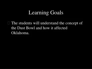 Learning Goals