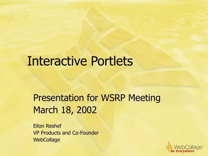 interactive portlets