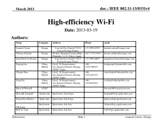 High-efficiency Wi-Fi