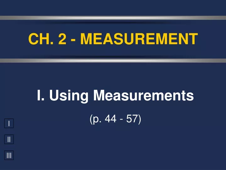 ch 2 measurement