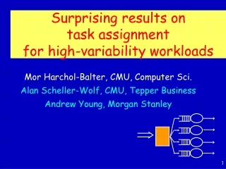 surprising results on task assignment for high variability workloads