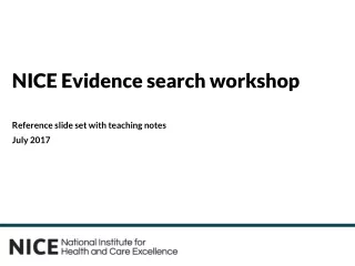 NICE Evidence search workshop