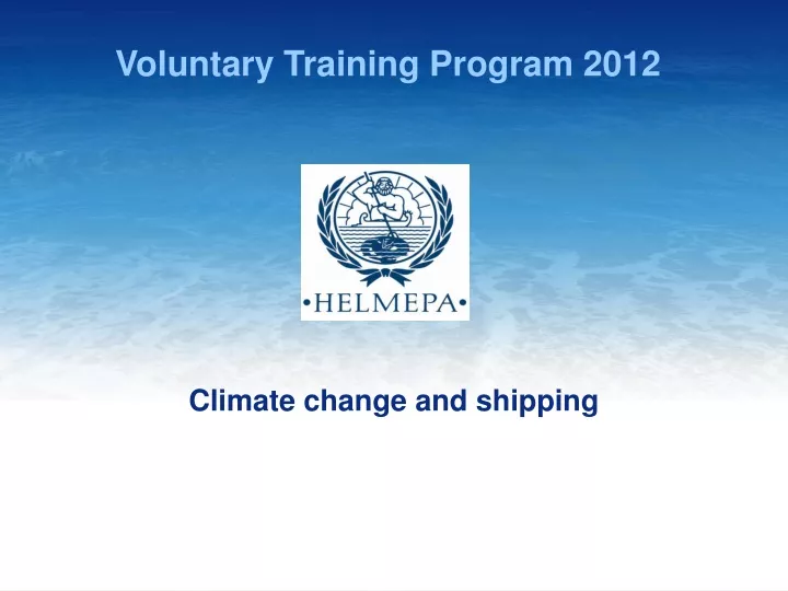 climate change and shipping