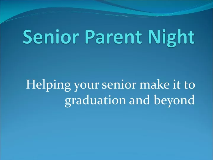 senior parent night