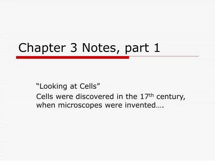chapter 3 notes part 1