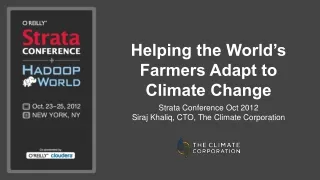 Helping the World’s Farmers Adapt to Climate Change