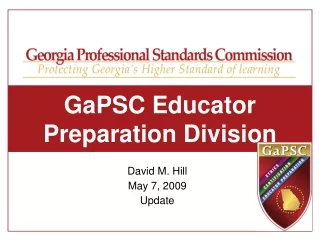 GaPSC Educator Preparation Division