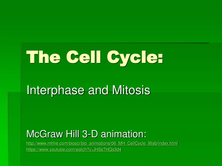 the cell cycle