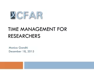 Time management for researchers