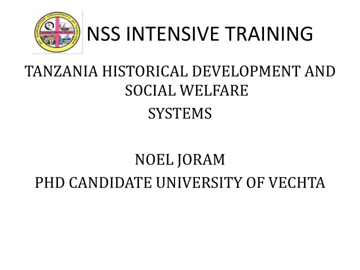 nss intensive training