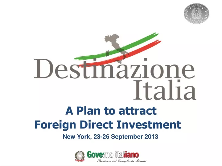 a plan to attract foreign direct investment
