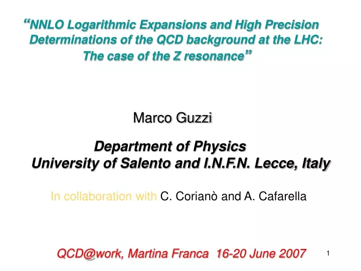 nnlo logarithmic expansions and high precision