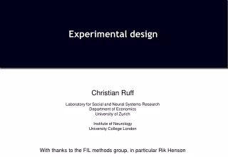 Experimental design