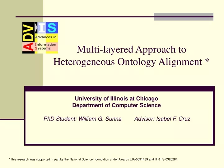 multi layered approach to heterogeneous ontology alignment
