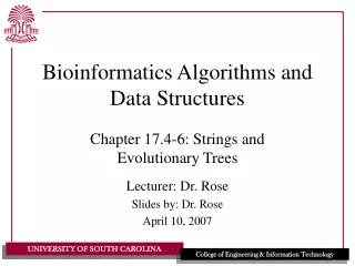 Bioinformatics Algorithms and Data Structures