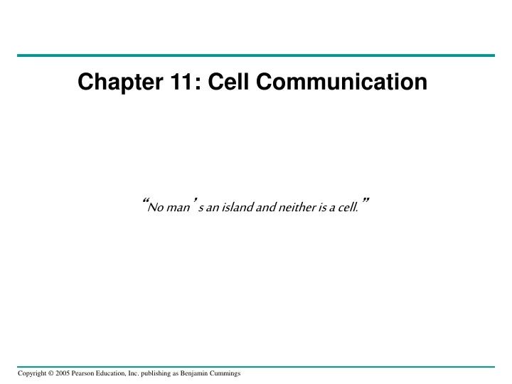 chapter 11 cell communication no man s an island
