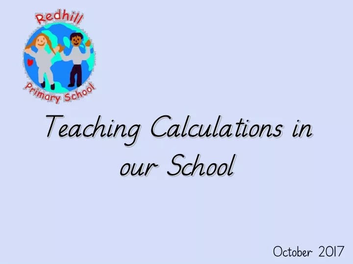 teaching calculations in our school