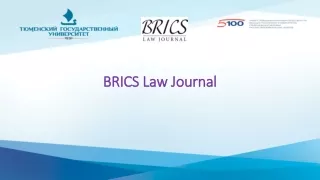 BRICS Law Journal
