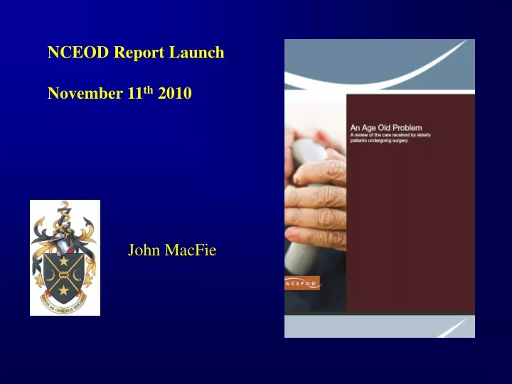 nceod report launch november 11 th 2010