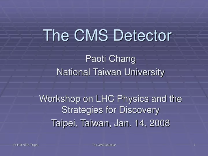 the cms detector