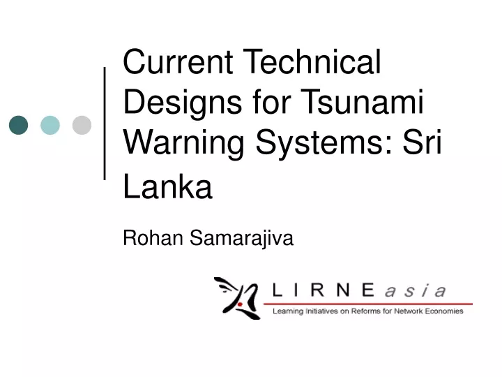 current technical designs for tsunami warning systems sri lanka
