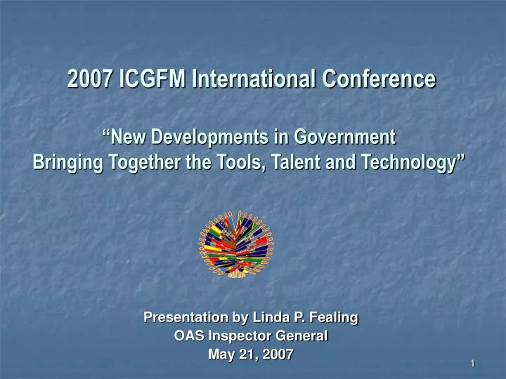 2007 icgfm international conference