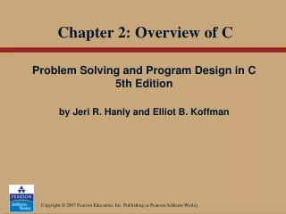 Chapter 2: Overview of C