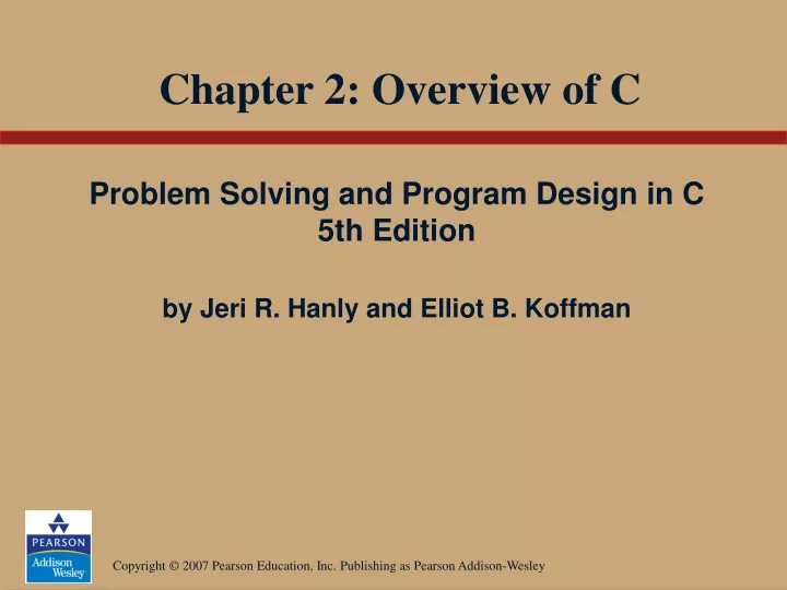 chapter 2 overview of c