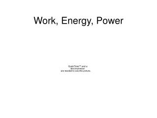 Work, Energy, Power