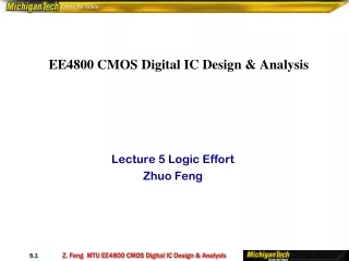 EE4800 CMOS Digital IC Design &amp; Analysis 