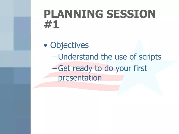 planning session 1