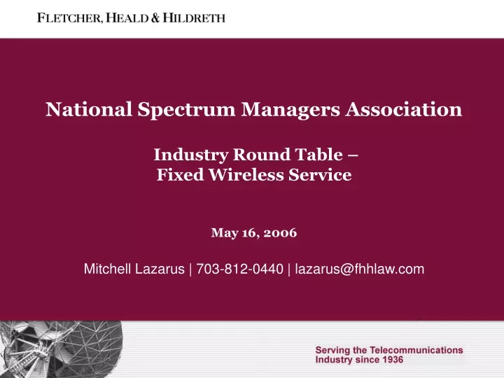 national spectrum managers association industry