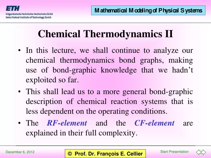 chemical thermodynamics ii