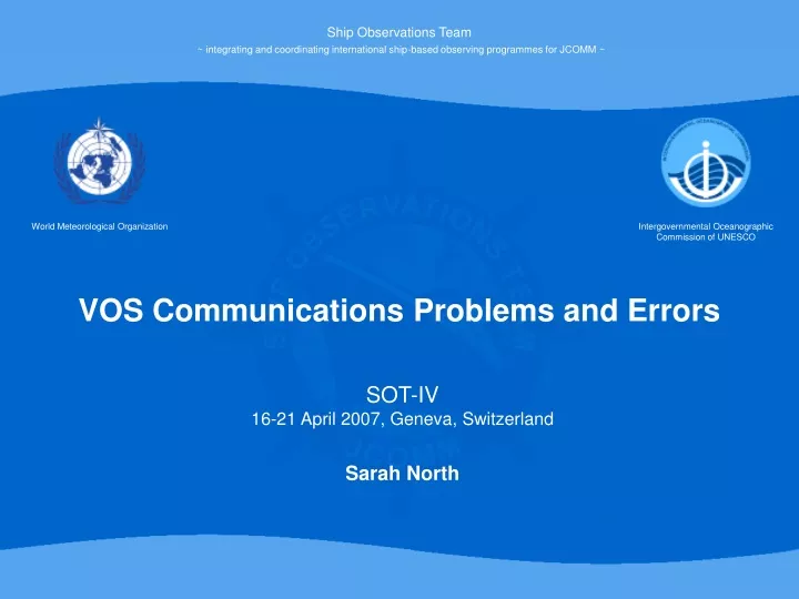 vos communications problems and errors