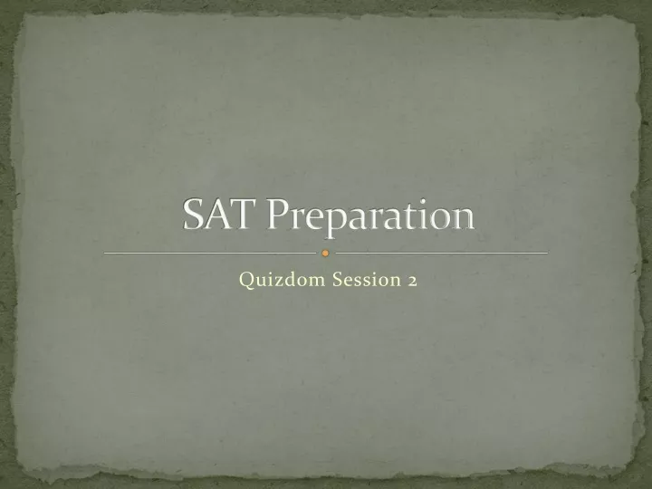 sat preparation